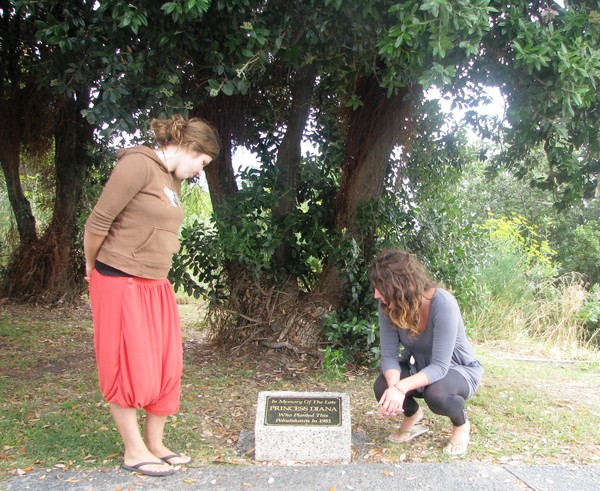Tree planted by Princess Diana, Elza and Marta